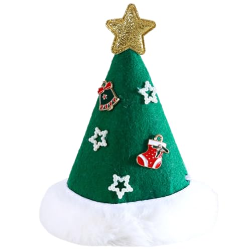 Weihnachtsmütze mit niedlichem Stern, verstellbar, festliches Kostüm, Mütze, mittelgroß, klein, Kätzchen, Hundekegel, niedlich von Kapmore