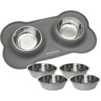 KaraLuna Napfunterlage mit 4 Näpfen grau M KaraLuna Napfunterlage mit 4 Näpfen grau M von KaraLuna