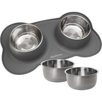 KaraLuna Napfunterlage mit 2 Näpfen grau L KaraLuna Napfunterlage mit 2 Näpfen grau L von KaraLuna