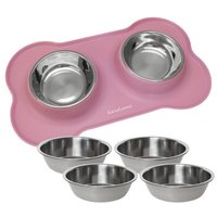KaraLuna Napfunterlage mit 4 Näpfen rosa M von KaraLuna