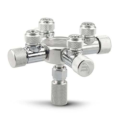 Karlak Aquarium CO2 Splitter Regulator Verteilernadel Feinregulierventil für CO2-Regulator mit 4-Wege-Auslässen Karlak Aquarium CO2 Splitter Regulator Verteilernadel Feinregulierventil für CO2-Regulator mit 4-Wege-Auslässen von Karlak