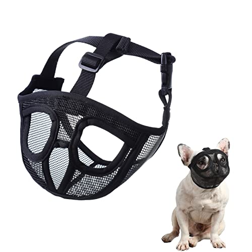 Karlak Maulkorb für Hunde mit kurzer Schnauze Bulldog Maulkorb verstellbares, atmungsaktives Netz zum Trainieren von Beißen und Bellen Karlak Maulkorb für Hunde mit kurzer Schnauze Bulldog Maulkorb verstellbares, atmungsaktives Netz zum Trainieren von Beißen und Bellen von Karlak