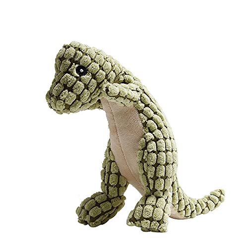 Karlak Niedliche Dinosaurier geformte Pet Molar Toys Bissfeste Animal Chew Dog Quietschendes Plüschtier für Welpen zum Reinigen der Zähne Haustierzubehör von Karlak