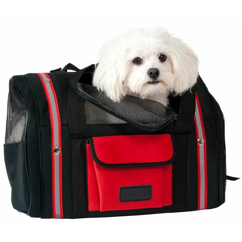 Hunde & Katzen-Tragetasche Smart Bag - 44x32cm - rot/schwarz von Karlie