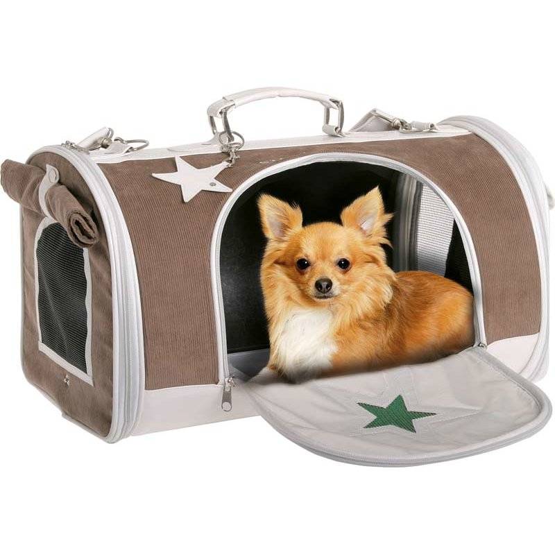 Hunde & Katzentragetasche Star Bag - 45x31x27cm - grau/braun von Karlie