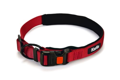 Karlie Art Sportiv Premium, Hundehalsbänder, Nylon, Rot, 60-65x3 cm von Karlie
