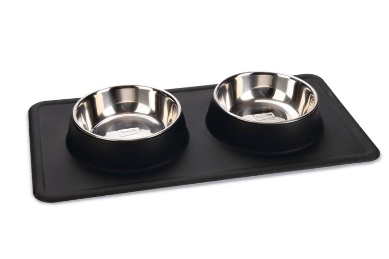 Karlie Diner Set Silikon Dex - 2 X 350 ml, Ø 14 cm Schwarz von Karlie