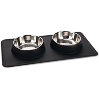 Karlie Diner Set Silikon Dex - 2 x 350 ml, Ø 14 cm Schwarz von Karlie