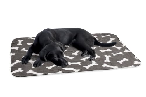 Karlie Hunde Fleecedecke Knochenmotiv, Hundedecke, Fleece, Grau, 100x70 cm Karlie Hunde Fleecedecke Knochenmotiv, Hundedecke, Fleece, Grau, 100x70 cm von Karlie