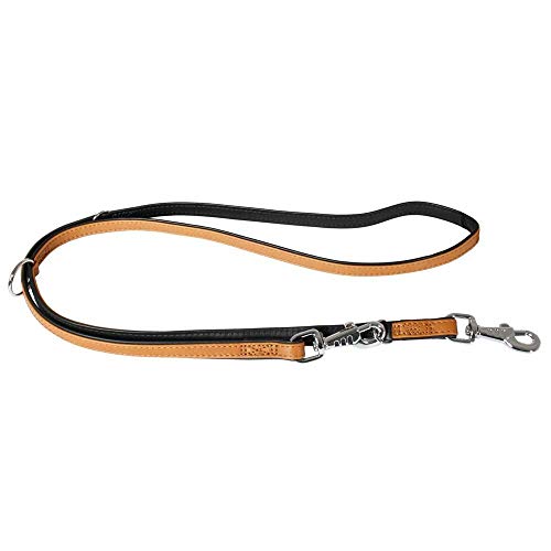 Karlie Führleine Elegance Kalbsleder, 18mm x 200cm, Cognac-Schwarz Karlie Führleine Elegance Kalbsleder, 18mm x 200cm, Cognac-Schwarz von Karlie
