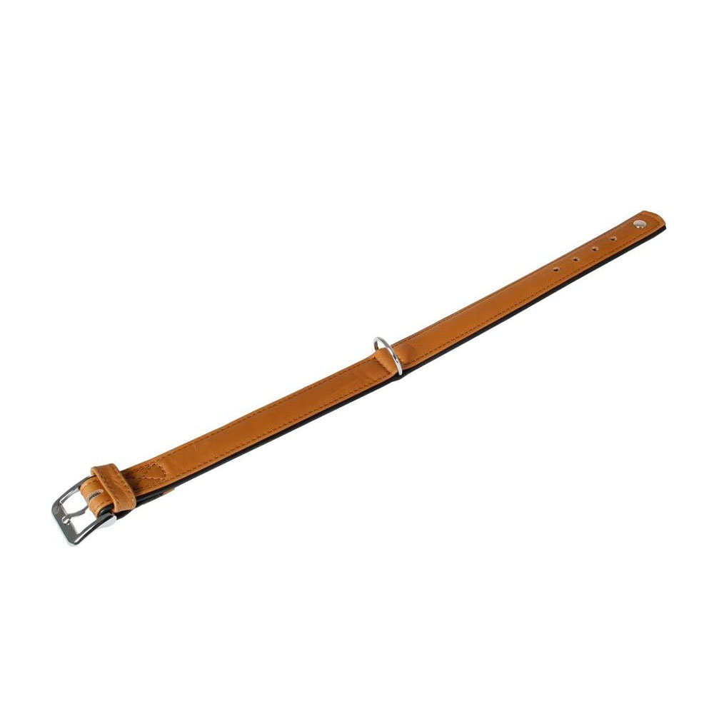 Karlie Halsband Elegance Kalbsleder - Cognac/Schwarz - 50cm / 30mm Karlie Halsband Elegance Kalbsleder - Cognac/Schwarz - 50cm / 30mm von Karlie