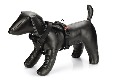 Karlie Art Sportiv Premium Y-Geschirr, Hundegeschirre, Nylon, Schwarz, 73-94x3 cm von Karlie