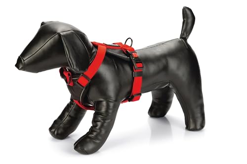 Karlie Art Sportiv Premium Y-Geschirr, Hundegeschirre, Nylon, Rot, 53-65x2,5 cm Karlie Art Sportiv Premium Y-Geschirr, Hundegeschirre, Nylon, Rot, 53-65x2,5 cm von Karlie
