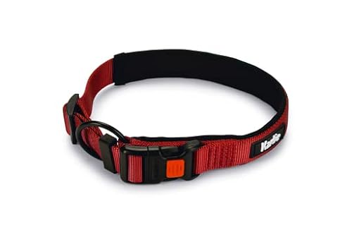 Karlie Art Sportiv Premium, Hundehalsbänder, Nylon, Rot, 50-55x2,5 cm von Karlie
