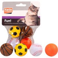 Karlie Katzenspielzeug Moosgummiball - 4 Stück (Ø 4 cm) von Karlie