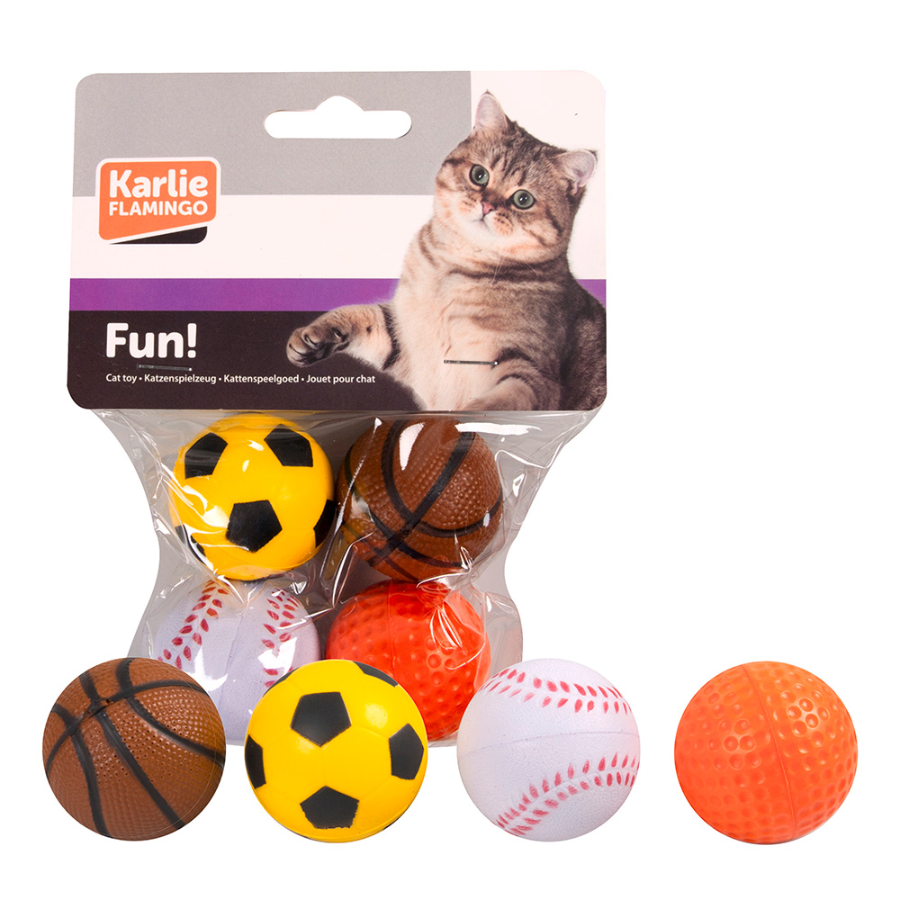 Karlie Katzenspielzeug Moosgummiball - 4 Stück von Karlie