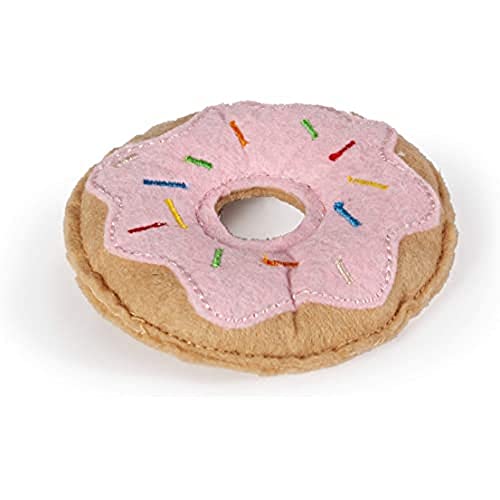 Karlie Katze Donut - Katzenspielzeug - Textil - Pink - 7,5x7,5x1,5 cm von Karlie