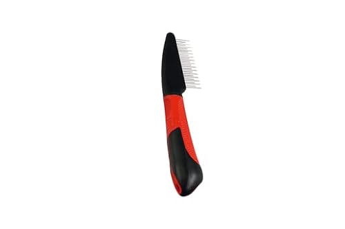 Karlie Pflegekamm mit rotierenden Zinken, Hundekämme, Kurz/Lang, Gummi, Rot/Schwarz, 21x5 cm Karlie Pflegekamm mit rotierenden Zinken, Hundekämme, Kurz/Lang, Gummi, Rot/Schwarz, 21x5 cm von Karlie
