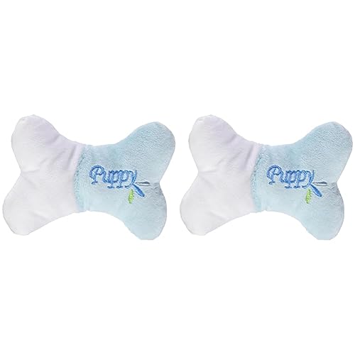 Karlie Plüsch-Welpenspielzeug Mini-Knochen L: 13 cm B: 9 cm farblich Sortiert (Packung mit 2) von Karlie