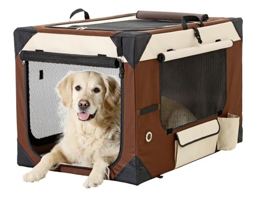 Karlie Smart Top De Luxe Hunde Transportbox 91 x 61 x 58 cm, beige / braun von Karlie