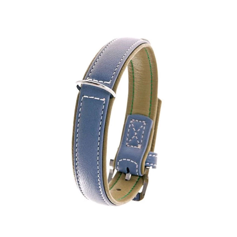 Karlie Vintage Trend Halsband - Rauchblau/Moosgrün - 65cm / 40 mm von Karlie