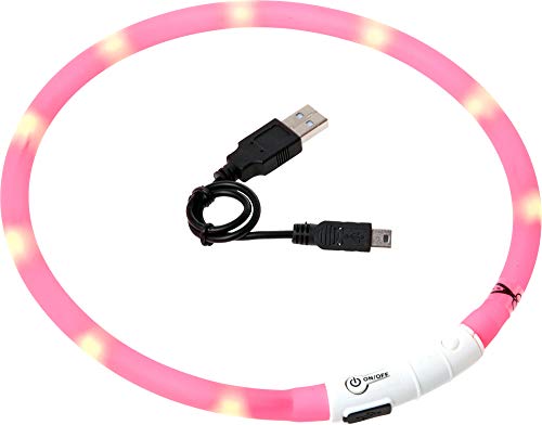 Karlie Visio Light LED Schlauchhalsband L: 20 - 70 cm pink von Karlie