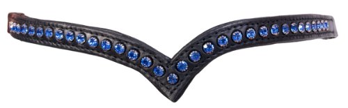 Karlslund Stirnband Browband 1 Row Crystals, Black Blue, k3221-6-blu von Karlslund