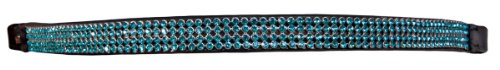 Karlslund Stirnband Browband 4 Rows Crystals, Aqua Blue, k3221-7-acq von Karlslund