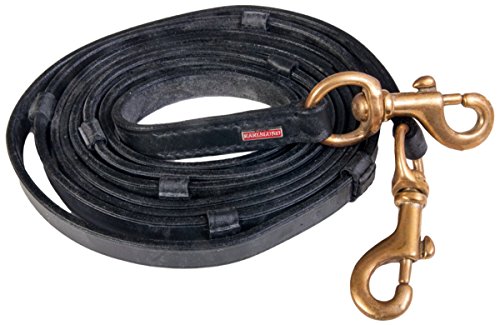 Karlslund Zügel Leder Reins, Black Brass, k380-bla-bra Karlslund Zügel Leder Reins, Black Brass, k380-bla-bra von Karlslund