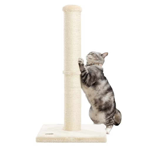 Karolpar Kratzbaum mit natürlichem Sisalseil, 10,9 cm, großer Durchmesser, Kratzbaum für Indoor-Katzen, Beige Karolpar Kratzbaum mit natürlichem Sisalseil, 10,9 cm, großer Durchmesser, Kratzbaum für Indoor-Katzen, Beige von Karolpar