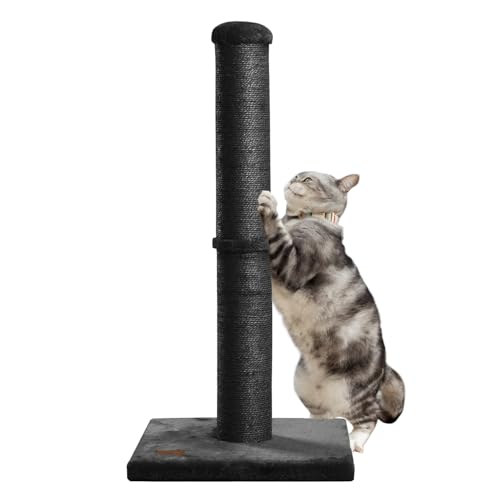 Karolpar Kratzbaum für Katzen, 86,4 cm, mit natürlichem Sisalseil, 10,9 cm, großer Durchmesser, Schwarz Karolpar Kratzbaum für Katzen, 86,4 cm, mit natürlichem Sisalseil, 10,9 cm, großer Durchmesser, Schwarz von Karolpar