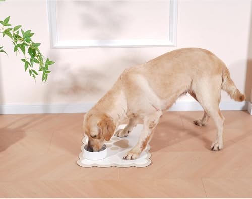 Kaseremy Napfunterlage Katzen, Hundefutter Matte rutschfest, Saugfähig Schnelltrocknend Katzenfutter-Matte, Futtermatten für Haustiere (Beige, 40 x 60 cm) von Kaseremy