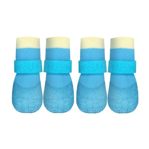 Kaseremy Rutschfeste Hundesocken für verletzte Pfoten stoppen Lecken, 4 Stück, weiche Hundeschuhe zum Spazierengehen, Pfotenschutz mit wasserdichter Gummi-Unterseite und verstellbaren Riemen (Blau, M) Kaseremy Rutschfeste Hundesocken für verletzte Pfoten stoppen Lecken, 4 Stück, weiche Hundeschuhe zum Spazierengehen, Pfotenschutz mit wasserdichter Gummi-Unterseite und verstellbaren Riemen (Blau, M) von Kaseremy