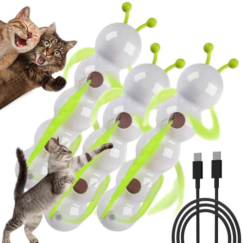 Smart Caterpillar Katzenspielzeug, interaktives 2025, intelligenter Sensor, Katzenspielzeug, Raupe, interaktives Wandspiel, Saugnapf, langlebige Bauchmuskeln für Indoor-Katzenübungen und Spaß von Kasituoer