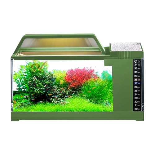 Aquarium Set - Aquarien Mit LED-Beleuchtung & Filtersystem | Intelligentes Kleinaquarium Mit Leiser Pumpe & Temperaturüberwachung Für Kampffische, Guppys Und Aquarium Set - Aquarien Mit LED-Beleuchtung & Filtersystem | Intelligentes Kleinaquarium Mit Leiser Pumpe & Temperaturüberwachung Für Kampffische, Guppys Und von Kasmole