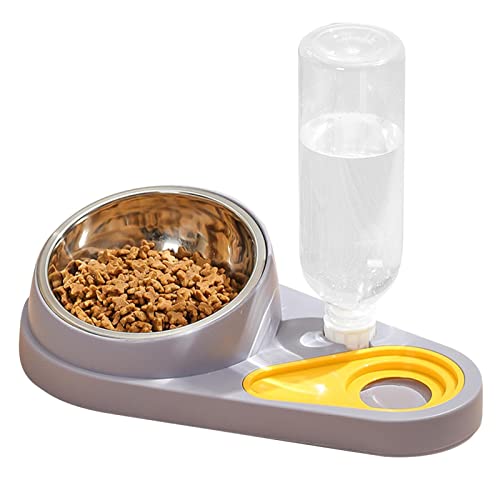 Geneigtes Katzenfutter-Set | Futternäpfe und automatischer Wasserspender,Tierzubehör für Katzen- und Hundefutter im von Kasmole