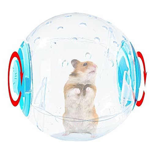 Hamster-Laufball,Niedlicher Laufball für Hamsterspielzeug | Atmungsaktiver, leiser Hamster-Radball, 17,8 cm, Zwerghamster-Ball, Laufball, transparent, von Kasmole