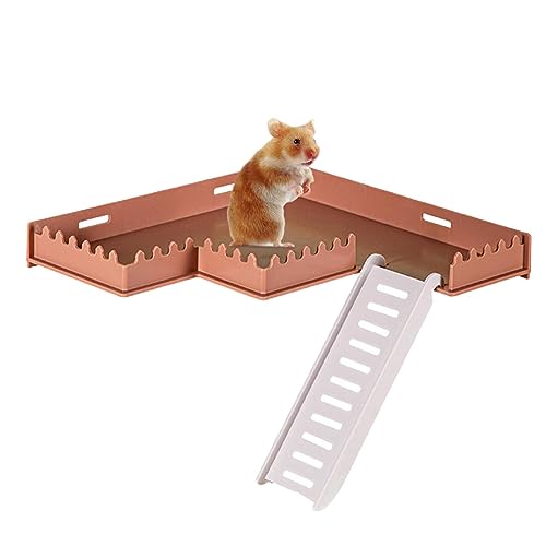 Hamster-Standplattform - PVC-Käfig-Spielplatzständer für Hamster - Tierspielzeug für die körperliche und geistige Gesundheit von Rennmäusen, Hamstern, Streifenhörnchen, Igeln und Eichhörnchen von Kasmole