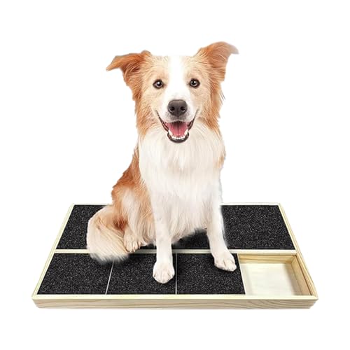 Hund behandeln Nagel Kratzplatte, Hund Nagel Kratzpolster | Hölzerne Hundenagelkratzerbrett | Tragbares interaktive Pet Care Supply Puppenkratzer mit Behandlungsschachtel für von Kasmole
