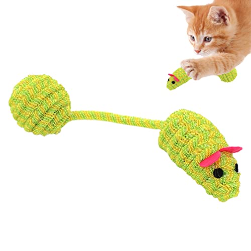 Kasmole Interaktives Katzenspielzeug Maus,Quietschendes Haustierspielzeug für kleine Hunde | Lustiges Kauspielzeug zur Zahnreinigung für kleine Hunde, Katzen, Welpen, zufällige Farbe von Kasmole