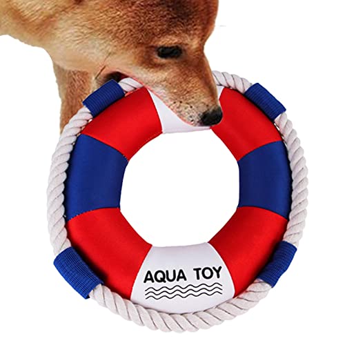 Kasmole Quietschendes Hundespielzeug,Schwimmring Kauspielzeug für Hunde mit Sound Squeaker | Bissfestes Spielzeug für Hunde, Zahnreinigungsspielzeug für Welpen und Hunde, interaktives Hundezubehör von Kasmole