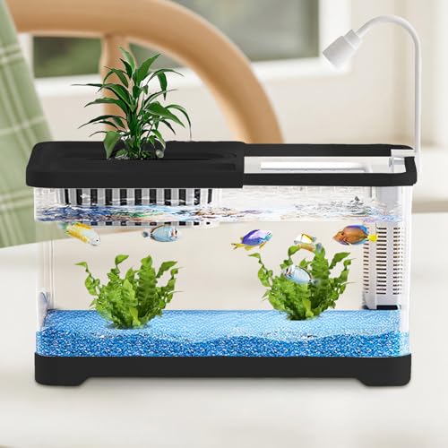 Kleines Aquarium | Kampffisch Landschaft Aquarium Komplettset - Einfache Reinigung Dekoratives Heimdekor Für Zuhause Büro Wohnheim Schreibtisch Haustierliebhaber Kleines Aquarium | Kampffisch Landschaft Aquarium Komplettset - Einfache Reinigung Dekoratives Heimdekor Für Zuhause Büro Wohnheim Schreibtisch Haustierliebhaber von Kasmole