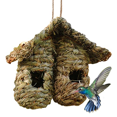 Kolibri-Haus für draußen - Natürliches Gras-Vogel-Hausnest | Yard Garden Pastoral Nesting Kit für Vögel, die für Bäume, Reben, Zäune nisten Kasmole von Kasmole