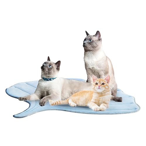 Kühlmatte Für Katzen - Waschbares rutschfestes Hundekühlkissen für Innenbereich - Atmungsaktives Deckenbett Haustierzubehör für große und kleine Welpen und Kätzchen für Haus, Sofa, Autositze Kühlmatte Für Katzen - Waschbares rutschfestes Hundekühlkissen für Innenbereich - Atmungsaktives Deckenbett Haustierzubehör für große und kleine Welpen und Kätzchen für Haus, Sofa, Autositze von Kasmole