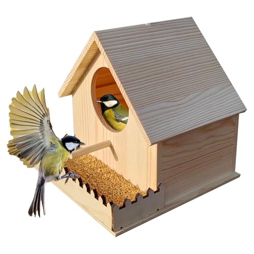 Outdoor Vogelhaus - Nistkasten Für Vögel | Natürlich Belüfteter Schlafplatz Mit Sitzstange & Warmem Schutz Für Nymphensittich Kolibri Garten Obstplantage Weinberg Terrasse Outdoor Vogelhaus - Nistkasten Für Vögel | Natürlich Belüfteter Schlafplatz Mit Sitzstange & Warmem Schutz Für Nymphensittich Kolibri Garten Obstplantage Weinberg Terrasse von Kasmole