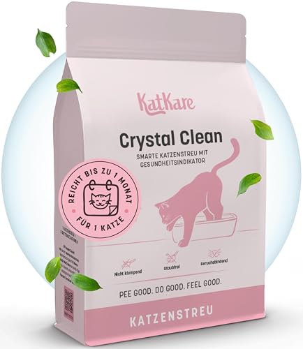 KatKare Crystal Clean – Smarte Katzenstreu mit Gesundheitsindikator – 1 Beutel/Monat pro Katze – Silikat -Streu – Geruchsbindend – 6,2 L KatKare Crystal Clean – Smarte Katzenstreu mit Gesundheitsindikator – 1 Beutel/Monat pro Katze – Silikat -Streu – Geruchsbindend – 6,2 L von KatKare