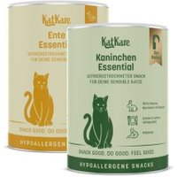 KatKare Hypoallergene Snacks Box Bestseller - Sortiment-Box mit Ente & Kaninchen für empfindliche Katzen, 98 % gefriergetrocknet in Lebensmittelqualität, 2 x 90 g KatKare Hypoallergene Snacks Box Bestseller - Sortiment-Box mit Ente & Kaninchen für empfindliche Katzen, 98 % gefriergetrocknet in Lebensmittelqualität, 2 x 90 g von KatKare
