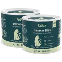 KatKare Vital Snacks Immuno Bites - Knusperkissen für das Immunsystem Deiner Katze mit Superfoods, wertvollen Aminosäuren, Antioxidantien und Omega-3 2x150 g von KatKare
