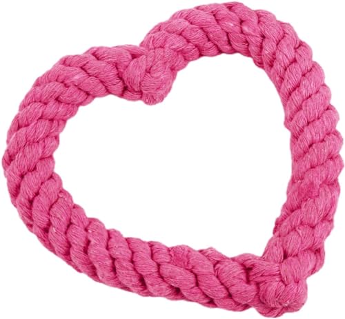 Pink Dog Chew Toys, Dog Toys for Chewers, Heavy Duty Dental Dog Rope Toy for Dogs, Creative Love Heart Shaped Interactive Rope Dog Toys, Cotton Puppy Teething Chew Tug Toy Dark Pink Dog Chew Toys, Dog Toys for Chewers, Heavy Duty Dental Dog Rope Toy for Dogs, Creative Love Heart Shaped Interactive Rope Dog Toys, Cotton Puppy Teething Chew Tug Toy Dark von Katartizo
