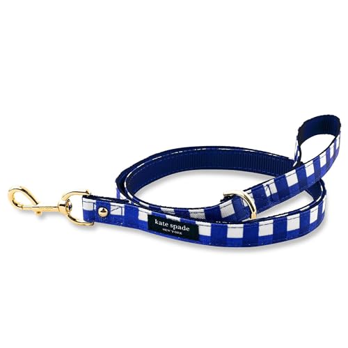 Kate Spade New York 1,4 m lange Hundeleine, strapazierfähig für Hündinnen oder Rüden, niedliche Haustierleine mit goldfarbenen Metallbeschlägen, für kleine und mittelgroße Rassen (Navy Gingham) Kate Spade New York 1,4 m lange Hundeleine, strapazierfähig für Hündinnen oder Rüden, niedliche Haustierleine mit goldfarbenen Metallbeschlägen, für kleine und mittelgroße Rassen (Navy Gingham) von Kate Spade New York
